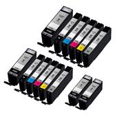 999inks Compatible Multipack Canon PGI-570XLPGB and CLI-571XLBK/C/M/Y/GY 2 Full Sets + 2 FREE Black Inkjet Printer Cartridges