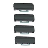 999inks Compatible Quad Pack Lexmark E360H31E Black High Capacity Laser Toner Cartridges