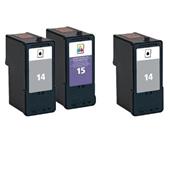 999inks Compatible Multipack Lexmark 14/15 1 Full Set + 1 Extra Black Inkjet Printer Cartridges