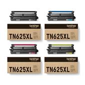 Brother TN625XLBK/Y Full Set High Capacity Original Toner Cartridges